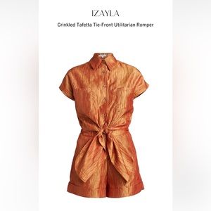 ~fire orange romper size small